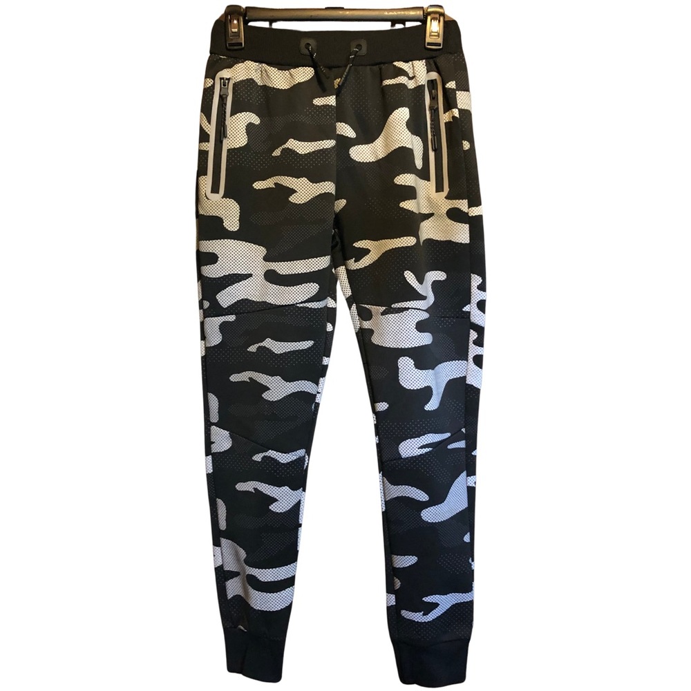 Kids Camouflage Joggers with Reflective Pockets